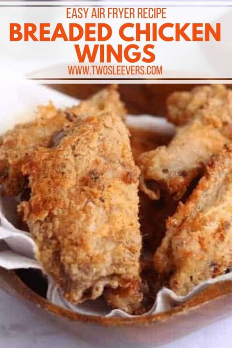 Air Fried Breaded Chicken, Oven Breaded Chicken, Best Air Fryer Chicken Wings, The Best Air Fryer Chicken, Breaded Wings, Breaded Chicken Wings, Best Air Fryer Chicken, Fried Breaded Chicken, Baked Breaded Chicken