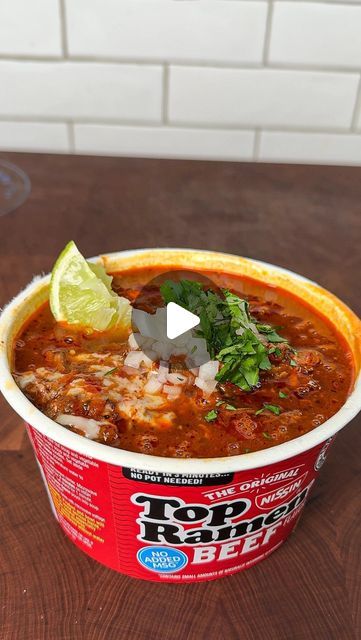 Brian Gerwig on Instagram: "Birria ramen is one of the best things you’ll ever eat. This was so good!! Recipe

* Season a chuck roast and short ribs heavily with salt
* Sear in a dutch oven over high to get a crust on all sides and then remove 
* Sauté 1 onion until it becomes translucent and then add in  5 cloves of garlic and 1 can chipotle in adobo and cook for 2 minutes
* Add in 28oz diced tomatoes, 1 quart of beef broth, 1 quart of water and then 3 guajillo peppers, 5 arbol chilis, 3 ancho chilis
* Season with 1 tsp of paprika, cloves, coriander, oregano, 2 cinnamon sticks, 2 tsp of salt, and 2 bay leaves 
* Once the chilis are soft, use an immersion blender to blend it till smooth (remove cinnamon and bay leaves)
* Add the meat to the liquid and cook for 4-5 hours or until fall apart Birria Ramen Soup, Things To Add To Ramen, Birria Ramen Recipe, Birria Ramen, Rib Tips, Taco Stand, Best Chili Recipe, Potted Beef, Ramen Recipes