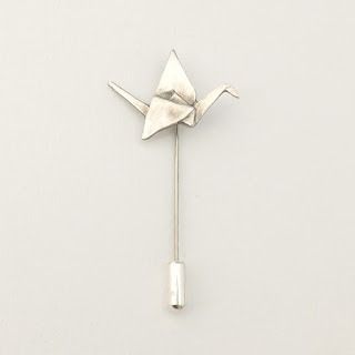 Rebecca Fargher Jewellery: Cranes Paper Cranes, Paper Crane, Sterling Silver Jewellery, Stick Pins, Origami Paper, Silver Jewellery, Sterling Earrings, Metal Working, Living Room Designs