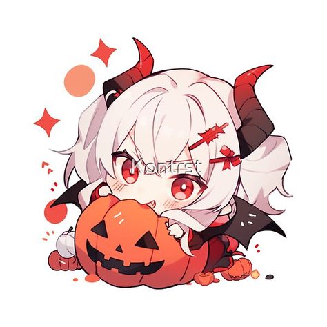 Tiefling Ideas, Chibi Halloween, Hair Piercing, Demon Pics, Cute Demon, Oni Demon, Chibi Girl Drawings, Demon Wings, Demon Baby