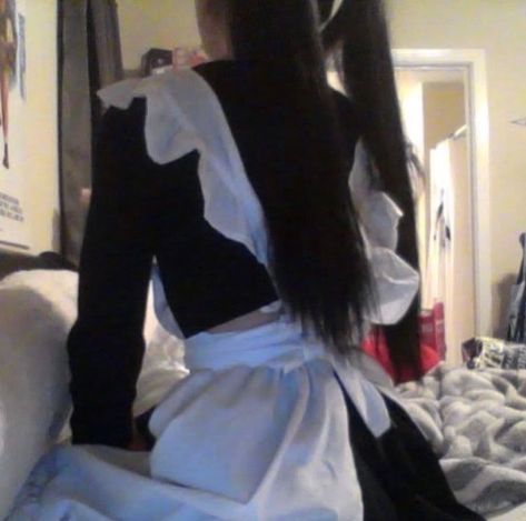 Maid Outfit, A Woman, Hair, White, Black