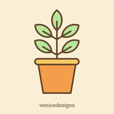 Plant Design Clipart Cute Drawing, Graphic Design Elements, Flat Icon, Flat Design, Graphic Design Illustration, Vector Graphics, Educational Resources, Design Illustration, Premium Vector