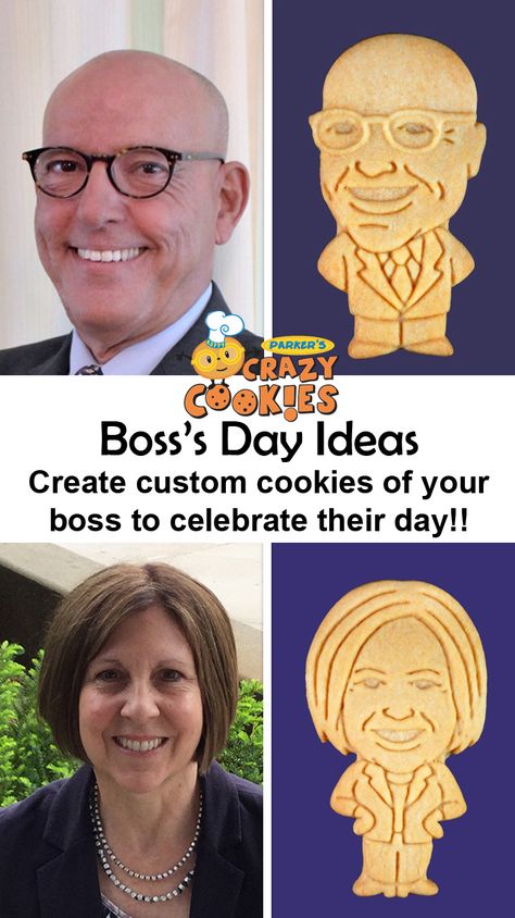 Throw the best Boss Day Party ever with custom cookies of your Boss!! Nothing can be more fun then munching on animal cracker like cookies of your boss to celebrate Boss's Day!! Discover the magic at www.parkerscrazycookies.com. As seen on the Food Network Channel and the Today Show! Boss Appreciation Party Ideas, Boss's Day Decoration Ideas, Boss’s Day Fun, Boss's Gifts, Boss’s Day Gift Ideas, Boss Day Gift Ideas Men, Boss Day Ideas, National Bosses Day Ideas, Boss Appreciation Ideas