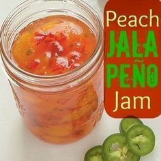 Peach Jalapeno Jam. Sweet Hill Country peaches with a peppery bite. What could be more Texas? Click for recipe. Peach Pepper Jelly, Peach Jalapeno Jam, Pepper Jelly Recipes, Peach Jam Recipe, Jalapeno Jam, Peach Jelly, Hot Pepper Jelly, Jam Recipes Homemade, Peach Jam