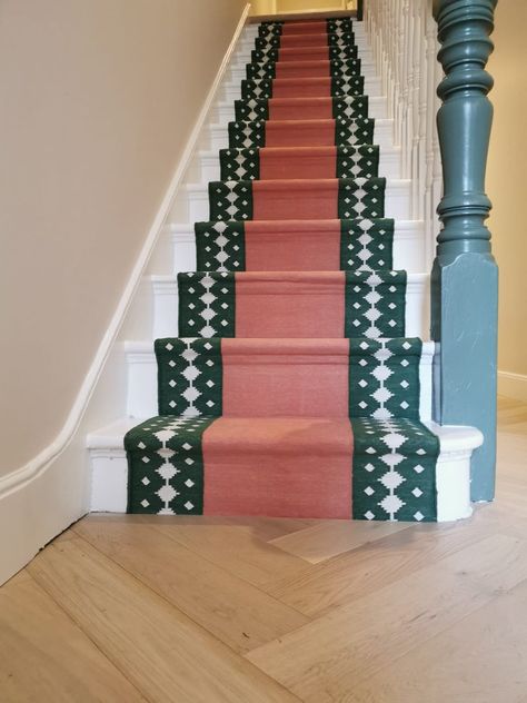 Victorian Stairs, Patterned Stair Carpet, Entrance Hall Decor, Victorian House Interiors, Staircase Runner, Victorian Modern, Stairs Makeover, Staircase Remodel, Hallway Designs