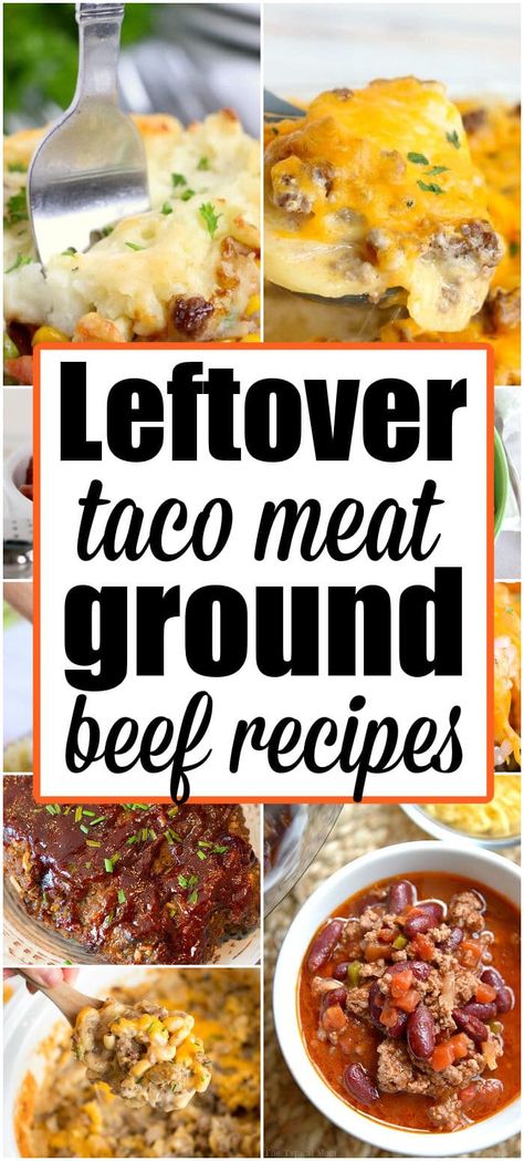 22+ leftover taco meat recipes for the day after. Use your leftover ground beef in another meal the next day for another meal and save money. Leftover Taco Meat Recipes Healthy, Recipes For Leftover Taco Meat, Meals With Taco Meat, Recipes Using Taco Meat, Leftover Taco Meat Ideas, Using Leftover Taco Meat, Recipes With Taco Meat, Taco Meat Recipes Leftover, Leftover Ground Beef