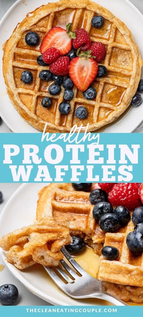 Meal Prep Waffles Healthy, Protein Waffle Recipe Without Protein Powder, High Protein Breakfast Waffles, Savory Protein Waffles, Nutrient Dense Waffles, Healthy Protein Waffle Recipe, High Protein Waffles Greek Yogurt, Protein Waffles Without Protein Powder, Homemade Healthy Waffles