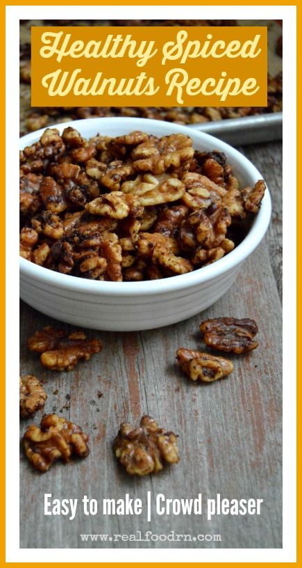 Spiced Walnuts Recipe, Spiced Walnuts, Walnuts Recipe, Real Food Snacks, Snack For Kids, Walnut Recipes, Roasted Walnuts, Nut Recipes, Paleo Snacks