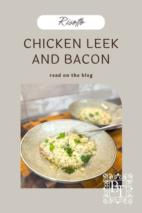 Chicken, Leek & Bacon Risotto - Thermomix Risotto Recipes Chicken, Bacon Risotto, Chicken Risotto, One Pot Dinners, One Pot Dinner, Dinner Bread, Risotto Recipes, Thermomix Recipes, Leeks