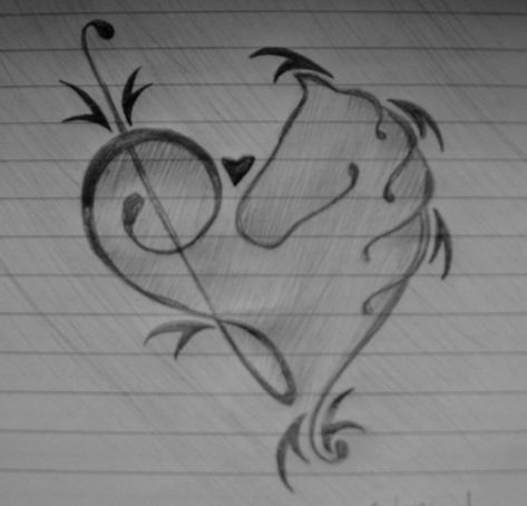 Horse Heart Tattoo, Tattoo Hip, Horse Shoe Tattoo, Horse Tattoo Design, Cowgirl Tattoos, Heart Music, Tattoo Heart, Note Tattoo, Dragonfly Design