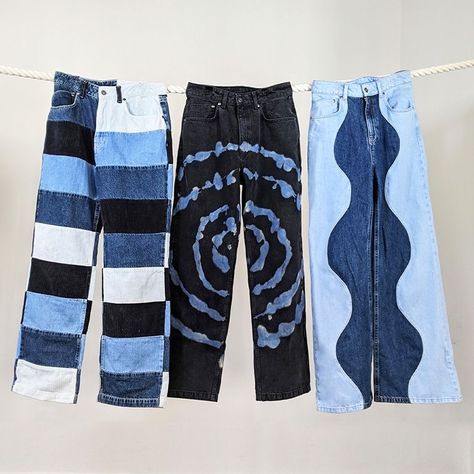 DAY DREAMERS DENIM Jeans With Patterns, Combat Jeans, Ragged Jeans, The Ragged Priest, Custom Jeans, Jeans Low Rise, Ragged Priest, Dad Jeans, Baggy Fits