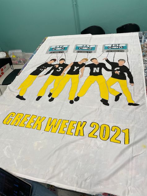 NSYNC Greek Week Banner Sorority Fraternity Greek Week Banner, Greek Week, Sorority Banner, Sorority And Fraternity, Fraternity, Sorority, Amazon Logo, Company Logo, Tech Company Logos