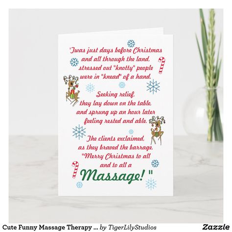 Cute Funny Massage Therapy Christmas Holiday Massage Christmas, Christmas Massage, Massage Gift Card, Funny Massage, Massage Therapy Quotes, Massage Gift Certificate, Massage Quotes, Gift Card Design, Business Holiday Cards