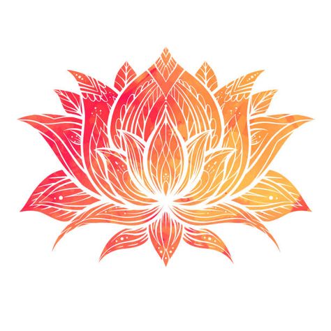 Orange Lotus Flower Tattoo, Lotus Flower Drawing, Lotus Symbol, Watercolor Lotus, Lotus Painting, Rangoli Designs Diwali, Rust Orange, Water Flowers, Digital Art Girl