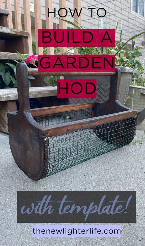 Garden Hod Plans, Garden Trug Diy, Garden Harvest Basket Diy, Garden Basket Diy, Garden Hod Diy, Harvest Basket Diy, Diy Garden Basket, Wooden Garden Projects, Diy Harvest Basket