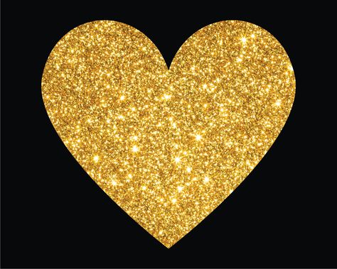 Gold Glitter Heart, Heart Clipart, Im So Fancy, Yellow Glitter, Heart Png, Gold Hearts, Heart Images, Rose Gold Heart, Dog Silhouette