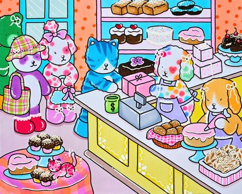 ✨️ I would never complain about coming to work at this bakery! ✨️ 🖼 Day to Night by @bobbiegoodsart 🖍 168 and 96 pastel sets from @ohuhuart #bobbiegoods #bobbiegoodsart #bobbiegoodscoloringpages #bobbiegoodscoloringbook #coloring #colouring #ohuhumarkers Day To Night Bobbie Goods, Bobbie Goods Day To Night, Valentines Bakery, Coloring Aesthetic, Bobbie Goods, Ohuhu Markers, Barbie Drawing, Doodle Art Flowers, Color Design Inspiration