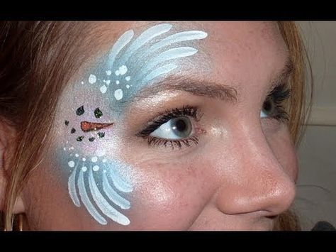 Face Painting Christmas Easy, Santa Face Paint, Frozen Face Paint, Christmas Face Painting, Cheek Art, Face Painting Easy, Winter Face, Face Paint Makeup, Kids Face Paint