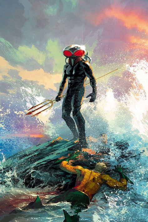 Black Manta Reading Order Aquaman Artwork, Joshua Middleton, Legion Of Doom, Aquaman Mera, Ocean Master, Black Manta, Comic Villains, Univers Dc, Marvel Images