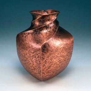 Raised Copper Bottle, "Simply Complicated" Copper Bottle, Photo Sculpture, Copper Work, Copper Design, Metal Forming, Metal Containers, Copper Art, A Brother, Fine Craft