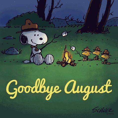 Summer Snoopy, Bye August, Goodbye August, Labor Day Pictures, August Pictures, Snoopy Beagle, August Quotes, Hello August, Goodbye Summer