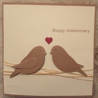 Focus on Papercraft: Valentine/Anniversary card 1st Anniversary Cards For Couple, Anniversary Card For Husband Handmade, Stamping Up Anniversary Card Ideas, Anniversary Cards Handmade Diy Simple, 1st Anniversary Cards Handmade, 50th Anniversary Card Ideas, Homemade Anniversary Cards For Him, Stampin Up Anniversary Cards For Couple, Diy Anniversary Cards For Couple