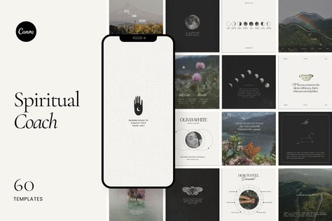 Spiritual Coach Canva Templates | Behance Spiritual Background, Canva Social Media Templates, Spiritual Logo, Canva Social Media, Spiritual Coach, Spiritual Symbols, Thought Provoking Quotes, Spiritual Healer, Ebook Template