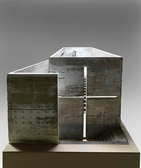 Church Of Light, Tadao Ando Architecture, Model Architecture, Ibaraki, Japanese Architect, Tadao Ando, Arch Model, Sacred Architecture, Centre Pompidou