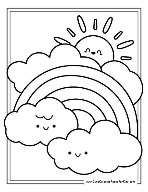 17 Rainbow Coloring Pages: Free Printable PDFs (Free Printable PDFs) - Cute Coloring Pages For Kids Coloring Papers Printable, Colouring Worksheets For Kindergarten, Free Printable Coloring Pages For Kids, Rainbow Coloring Pages Free Printable, Teacher Rp, Colouring Sheets For Kids, Rainbow Coloring Page, Free Printable Rainbow, Disney Coloring Pages Printables