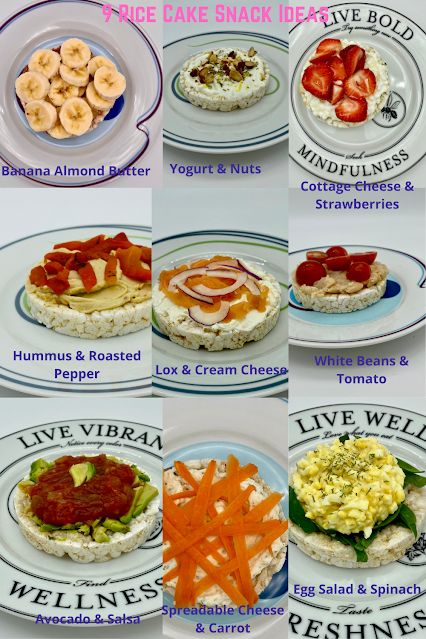 Snack Time—9 Rice Cake Combos Rice Cakes Toppings Savory, Rice Cakes Toppings, Cream Cheese Snacks, Rice Cake Snacks, Greek Yogurt Toppings, Rice Cake Recipes, Cream Cheese Topping, Savory Rice, Yummy Healthy Snacks