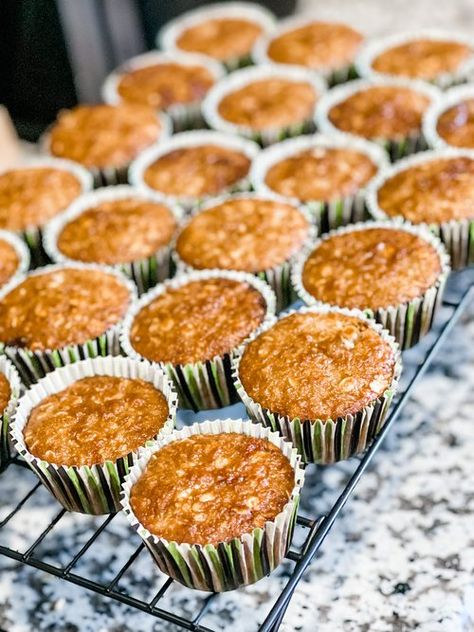 Large Batch Muffins, Large Batch Muffin Recipes, Big Batch Muffin Recipes, Modern Homestead, Carrot Muffins, Muffin Batter, Oatmeal Muffins, Breakfast On The Go, Wedding Breakfast