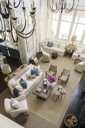 The Idea House - Charlotte Magazine Large Living Room Layout, Big Living Room, Southern Living Idea House, Living Room Plan, Living Room Furniture Layout, Southern Living Homes, Coastal Living Rooms, Room Planning, Furniture Layout