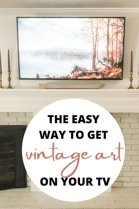 The Free & Easy Way to Get Art on Your Smart TV...and Make it Look Like a Picture! - Marly Dice Printable Vintage Art, Tv Display, Hanging Picture Frames, Lake Living, Simple Pictures, Printable Vintage, Autumn Landscape, Old Tv, London United Kingdom