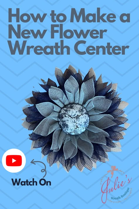 Are you looking for a new center for your flower wreath?  Julie shows you step by step how to take your front door flower wreath and add a whole new look to it with a foil center.  This easy technique will show you another way to make your wreath completely unique to your taste. Be sure to watch on Julie's youtube tutorial just how easy it is to add another type of center to your flower wreath designs.
#flowerwreath #DIYcrafts #frontdoorwreath #youtubetutorial #julieswreathboutique Mardi Gras Wreaths For Front Door Diy, Diy Front Door Wreath, Wreath For All Seasons, Diy Front Door, Burlap Wreath Tutorial, Etsy Wreaths, Wreath Inspiration, Periwinkle Flowers, Deco Mesh Wreaths Tutorials