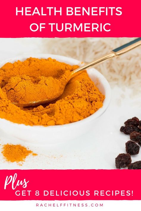 Learn about the amazing Health Benefits of Turmeric. Plus get 8 delicious turmeric recipes, including golden milk, turmeric tea, smoothies, and more. | Rachel Freebairn Fitness | #turmeric #healthbenefits #healthyrecipes Turmeric Benefits For Skin, Turmeric Skin Care, Benefits Of Turmeric, Turmeric Health, Turmeric Health Benefits, Turmeric Tea, Turmeric Benefits, Herbal Medicine, Coffee Recipes