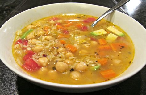 Garbanzo Soup, Garbanzo Bean Soup, Garbonzo Beans, Garbanzo Bean, Soup Beans, Organic Kitchen, Ann Arbor Michigan, Rice Soup, Crock Pot Soup