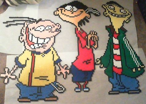 Ed, Edd n Eddy Perler Beads by phantasm818 on deviantART Ed Edd And Eddy Perler Beads, Perler Crafts, Perler Bead Templates, Hama Beads Patterns, Iron Beads, Diy Perler Beads, Melting Beads, Diy Cross Stitch, Pixel Art Pattern