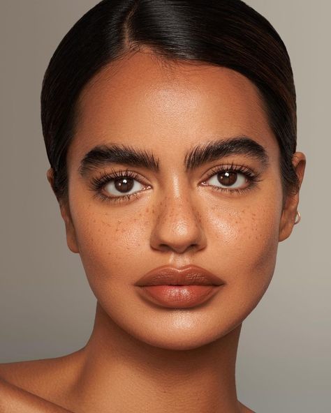 Low Visual Weight Face Makeup, Makeup Collage, Minimal Makeup Look, Brown Girls Makeup, Thick Eyebrows, Best Eyebrow Products, Face Drawing Reference, Face Chart, Bare Face