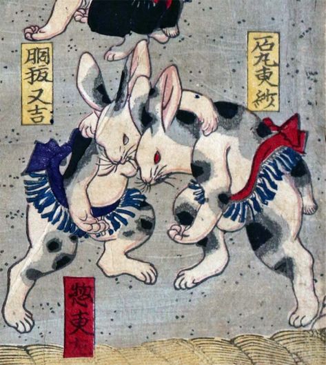 Traditional Japanese Tattoo Designs, Rabbit Pictures, Rabbit Tattoos, Japanese Drawings, Traditional Japanese Tattoos, Sculptures Céramiques, Japanese Illustration, Asian Painting, Japanese Tattoo Designs