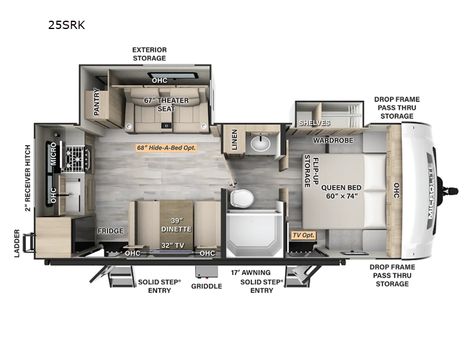 Stop by and check out this 2024 Forest River RV 25SRK at Reineke RV of Tiffin today! Our customer service is second to none. Camper Reno, Lite Travel Trailers, Tiny House Luxury, Rv Types, Structural Insulated Panels, Hidden Bed, Forest River Rv, Sims House Plans, Beginner Sewing