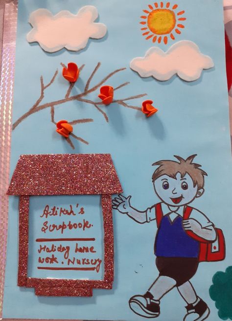 I have made this for my 3 years old boy. He is in nursery class. This is a unique idea for making your scrapbook more attractive. material used : Foam sheet and coloured sheet #schooldiy #scrapbookdecoartion #hacks #foamsheet #uniqueideas #easydecorationideas #schoolproject #artandcrafts #easydrawing #kids Scrapbook Cover Ideas For Kids School, Scrapbook Cover Page Ideas School, Scrapbook Cover Decoration Ideas, Scrap Book Cover Ideas Kids, Cover Ideas For Project, Scrapbook Cover Ideas Diy, Unique Scrapbook Ideas, Attendance Register Decoration Ideas, Scrapbook Cover Page