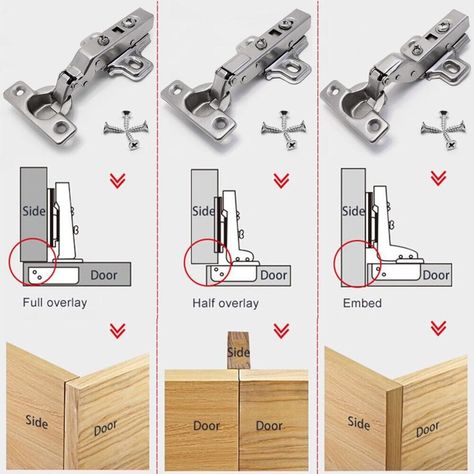 Product Description 1. Product features: * brand new and high quality * Made of high-quality materials, durable * Other features: 1. High-quality furniture hinge set for corner installation. New and old furniture doors and cabinet hinges in the kitchen and living room. 2. Features: hydraulic type, easy to install, non-fading, ergonomic design. 3. The hydraulic damping hinge has good spring toughness and good damping effect, which can protect fingers from injury. 4. Suitable for wardrobes, cabine Types Of Hinges, Furniture Hinges, Small Hinges, Hinges For Cabinets, Cabinet Hinges, Closet Cabinets, Quality Cabinets, High Quality Furniture, Door Hinges