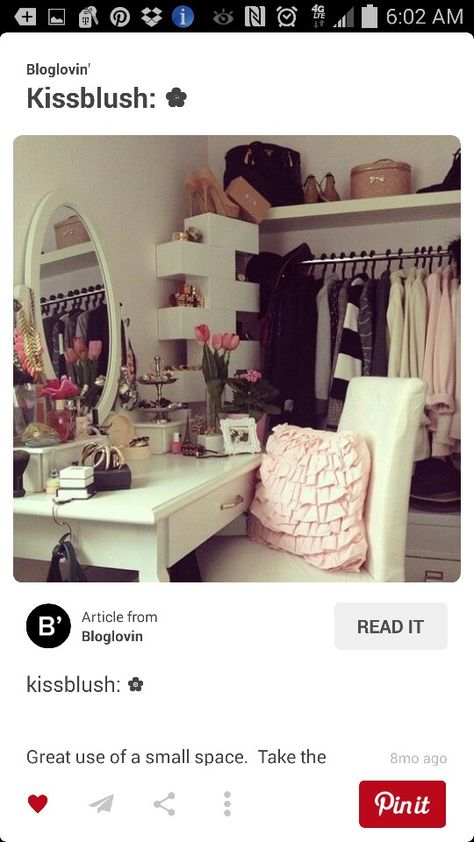 Diy Dressing Tables, Closet Vanity, College Organization, Dream Closets, Room Goals, Dressing Tables, Beauty Room, Dream Rooms, Dream Bedroom