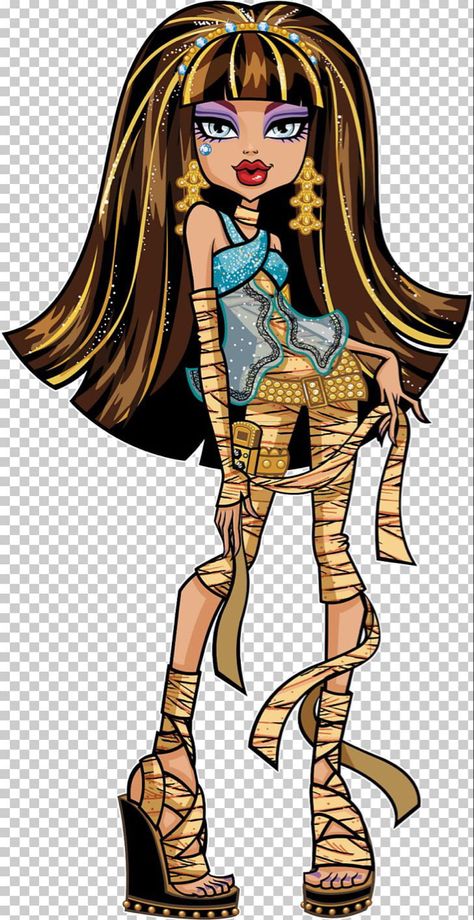 Brown Haired Characters Cartoon, Blonde Monster High Characters, Monster High Main Characters, Brown Haired Characters Halloween, Brown Characters Cartoon, Cleo Monster High Outfit, Claudia Monster High, Cartoon Characters With Blue Hair, Bratz Brown Hair