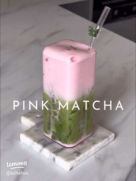 PINK MATCHA 💚🩷 | Article posted by 🌸 | Lemon8 Pink Matcha, Matcha Latte, Matcha, Pink And Green, Collage, Green, Pink, Pins