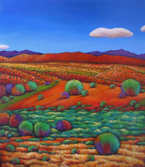 "Desert Day." Johnathan Harris Fine Art landscape painting of the high desert outside of Santa Fe, New Mexico. Southwestern Art, Mexico Art, Desert Painting, Desert Art, Southwest Art, Landscape Artwork, Desert Landscape, Mexican Art, Desert Landscaping