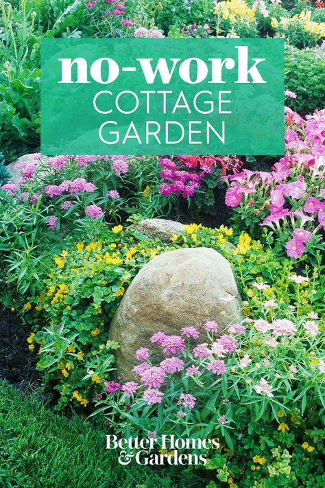 Low Maintenance English Garden, Plants For Pacific Northwest Gardens, Rhododendron Shade Garden, Cottage Garden Low Maintenance, Large Flower Gardens, Beautiful Cottage Gardens, Small Cottage Garden Ideas On A Budget, Low Maintainance Garden, Large Flower Garden Ideas