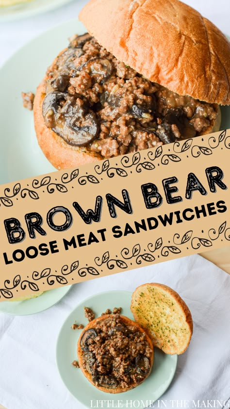 Brown Bear Recipe, Loose Meat Hamburger Recipes, Loose Hamburger Sandwiches, Loose Beef Sandwich, Uncommon Ground Beef Recipes, Black Stone Ground Beef Recipes, Browned Ground Beef Recipes, Recipes Using 2 Pounds Of Ground Beef, Ground Beef Barbecue Recipes