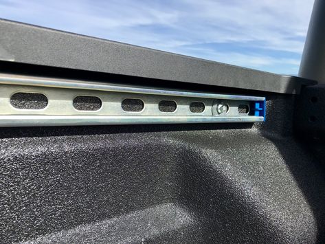 Bed Rails On The Cheap | Jeep Gladiator (JT) News, Forum, Community - JeepGladiatorForum.com Dodge Truck Accessories, Bed Organization, Truck Upgrades, Truck Bed Slide, Truck Bed Organization, Orange Store, Make Bed, Bed Slide, Truck Bed Rails