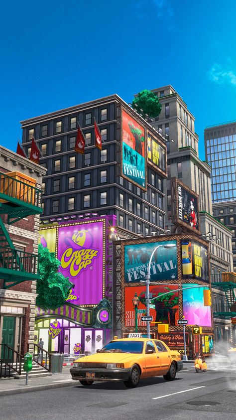 Super Mario Bros. Super Mario Odyssey, Mario Miranda, Art Theme, City Illustration, Free Prints, Super Mario Bros, Mario Bros, Stop Motion, Super Mario